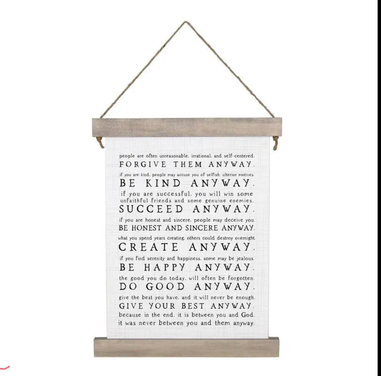 Anyway...Hanging Canvas