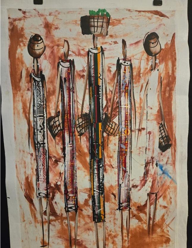 Large Black Togetherness Painting - Ase Origins