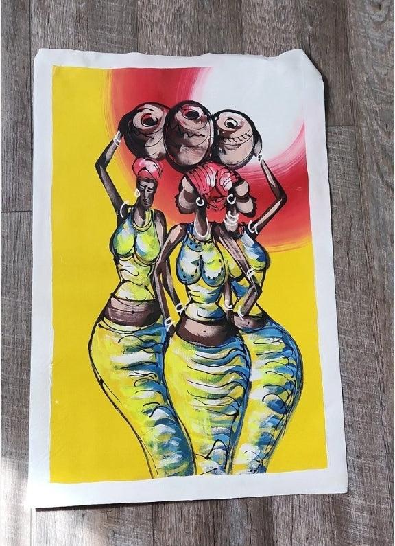 Large African Women Painting #90 - Ase Origins