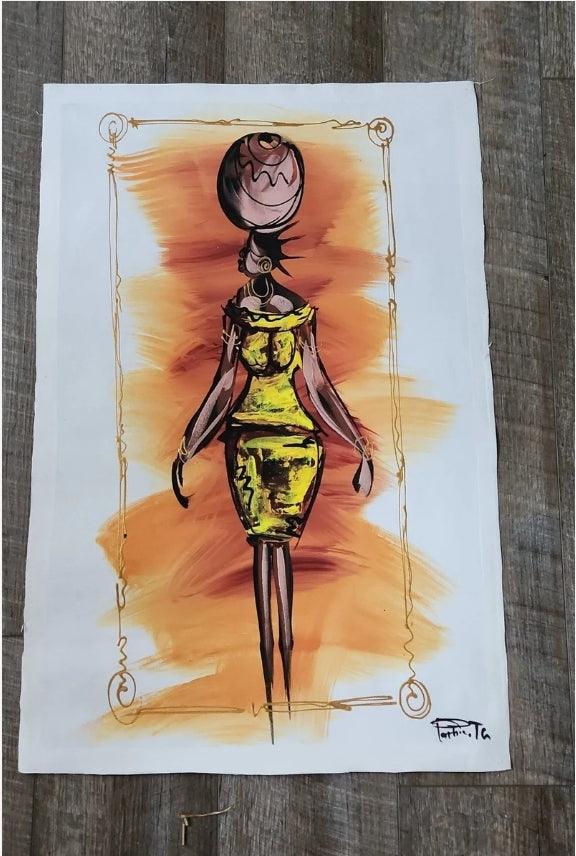 Large African Woman Painting #25 - Ase Origins