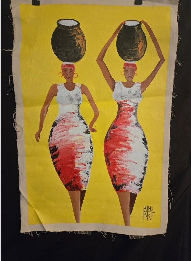 Large African Women Painting - Ase Origins