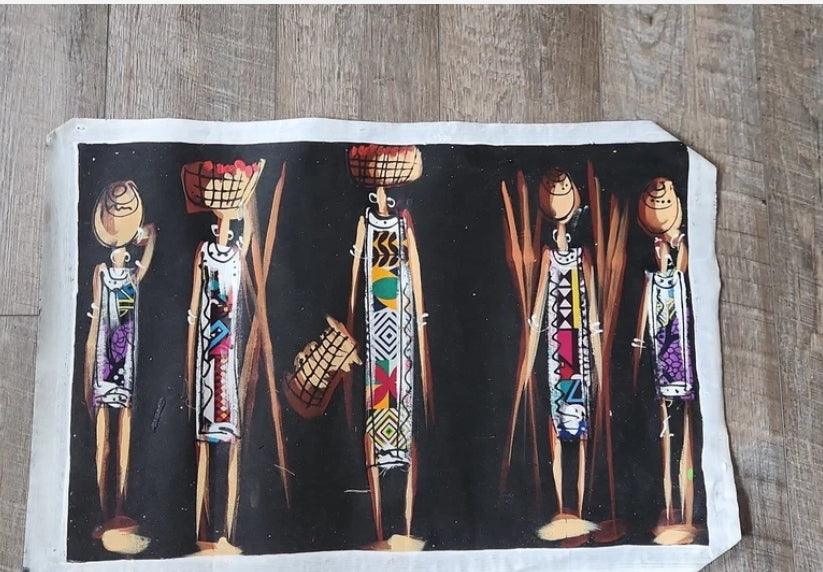 Large African Warrior Painting #89 - Ase Origins