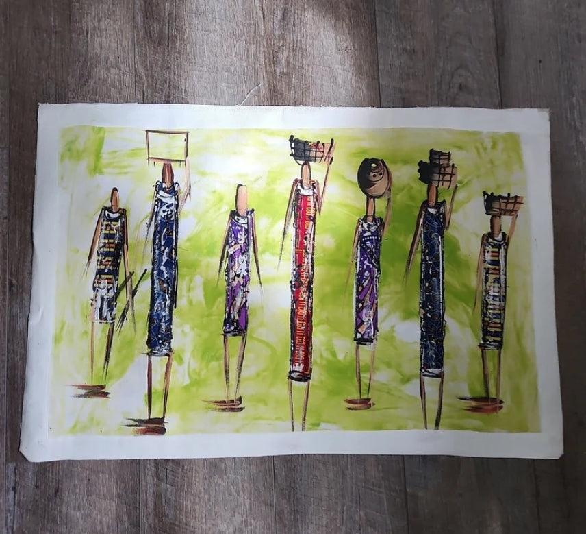 Large African Warrior Painting #76 - Ase Origins