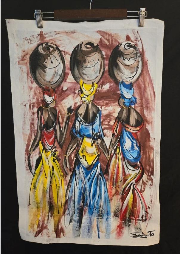 Large Trio of Black Women Painting #69 - Ase Origins