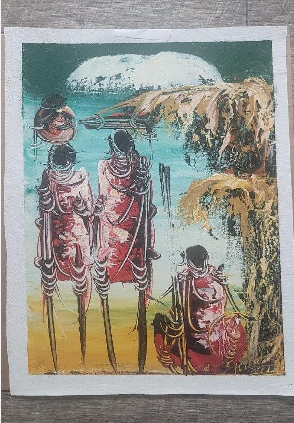 Small Kenyan Painting - Ase Origins
