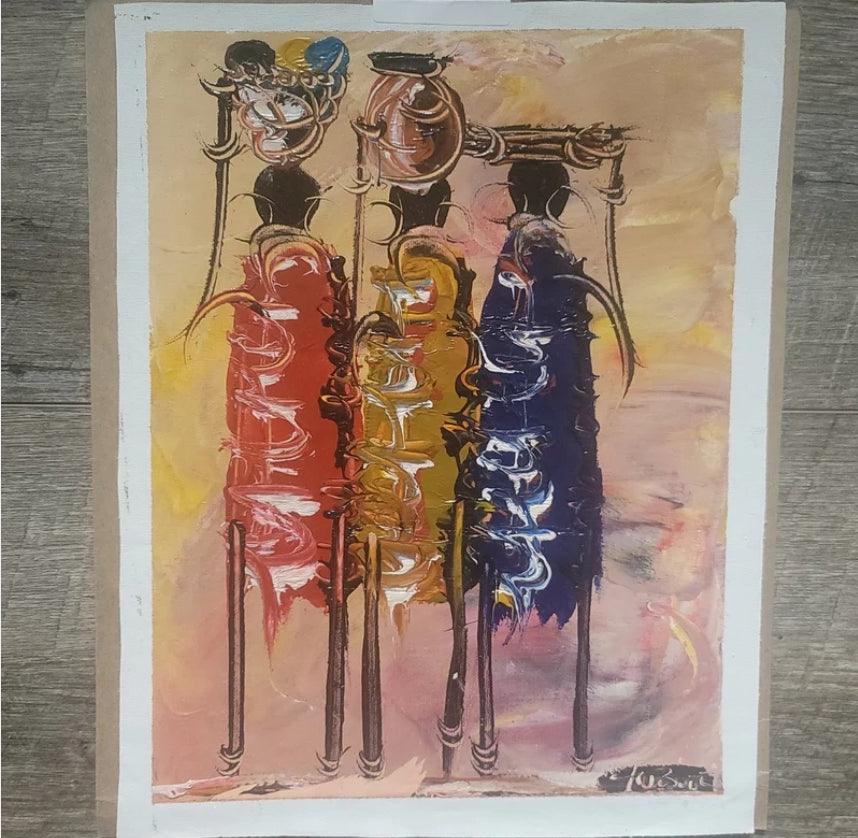 Small Kenyan Painting - Ase Origins