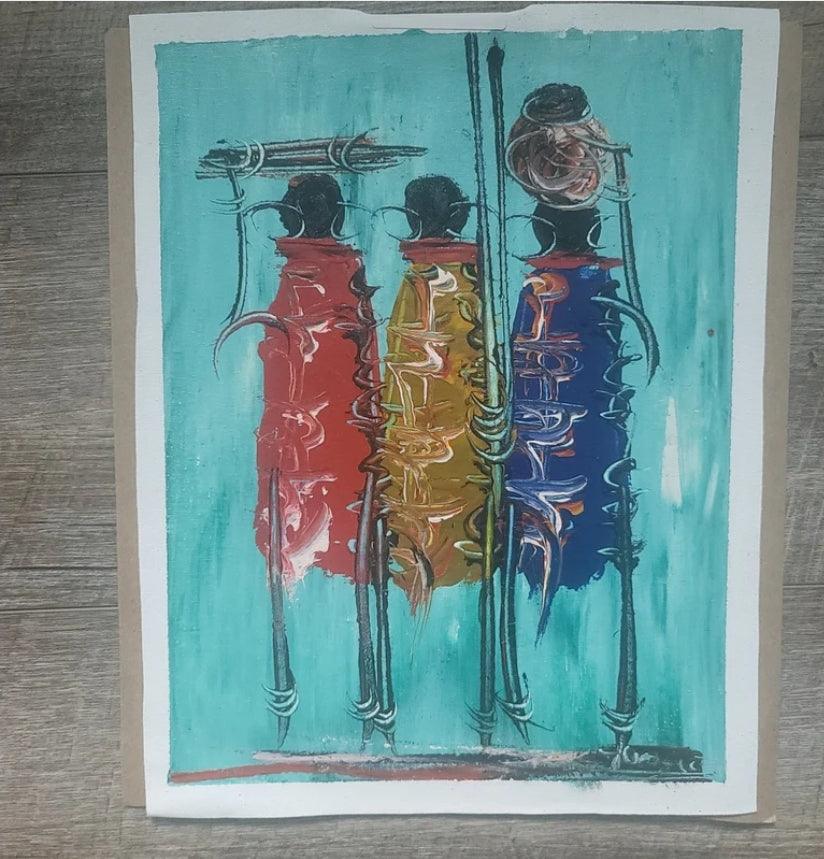 Small Kenyan Painting - Ase Origins