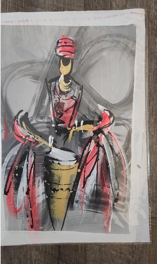 Small Ghanaian Painting - Ase Origins