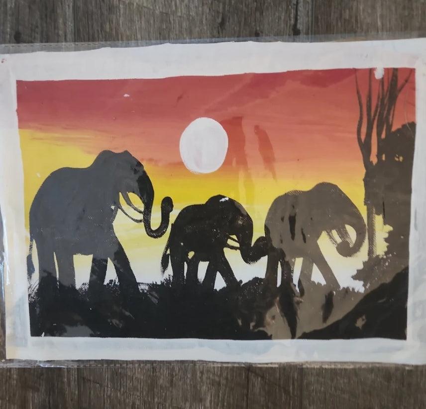 Small Elephants Painting #21 - Ase Origins