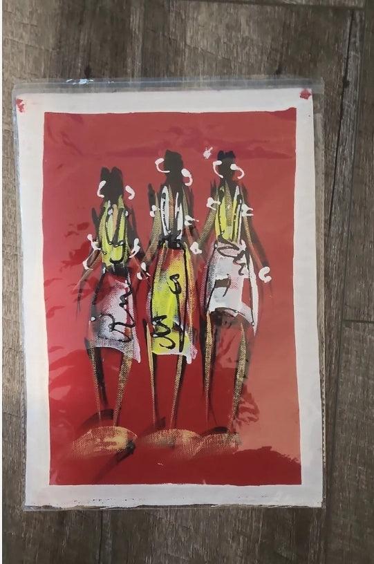 Small Trio of Woman Painting - Ase Origins