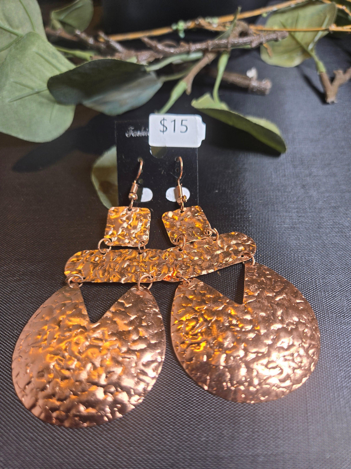 Copper Abstract Earrings - Ase Origins
