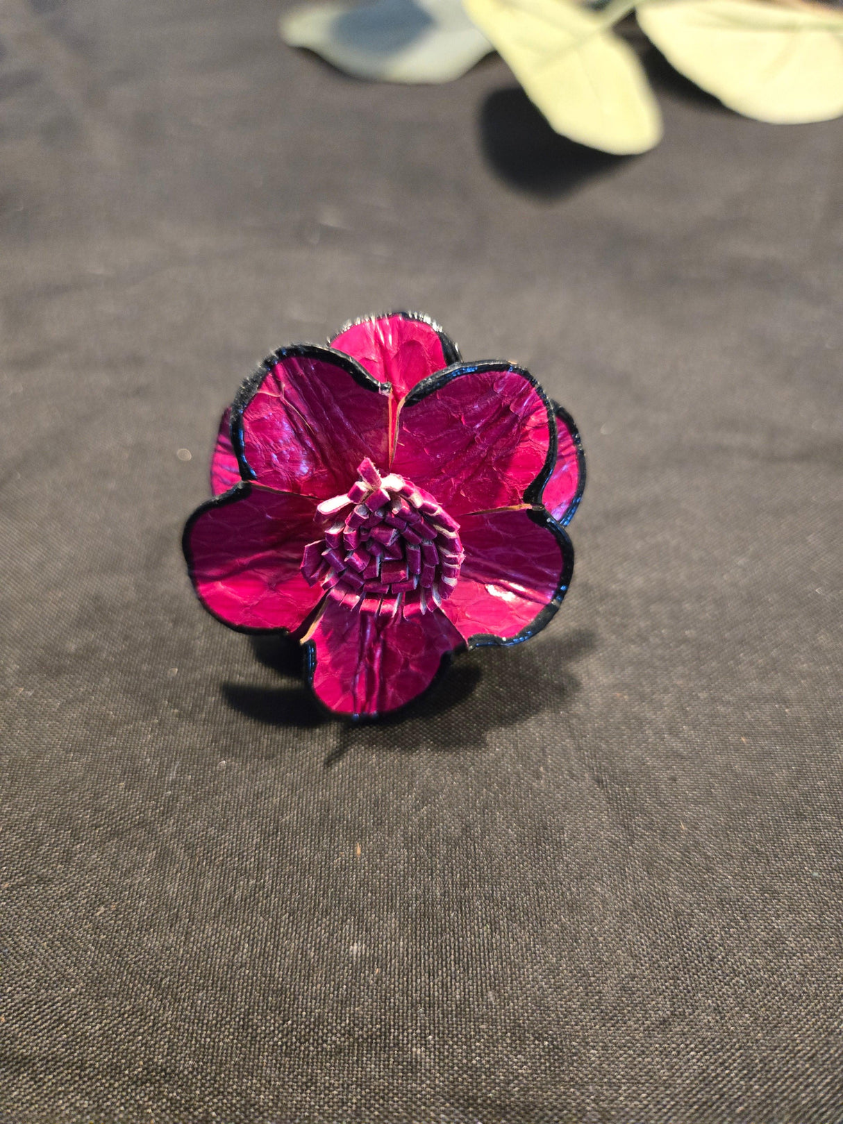 Leather Flower Ring - Ase Origins