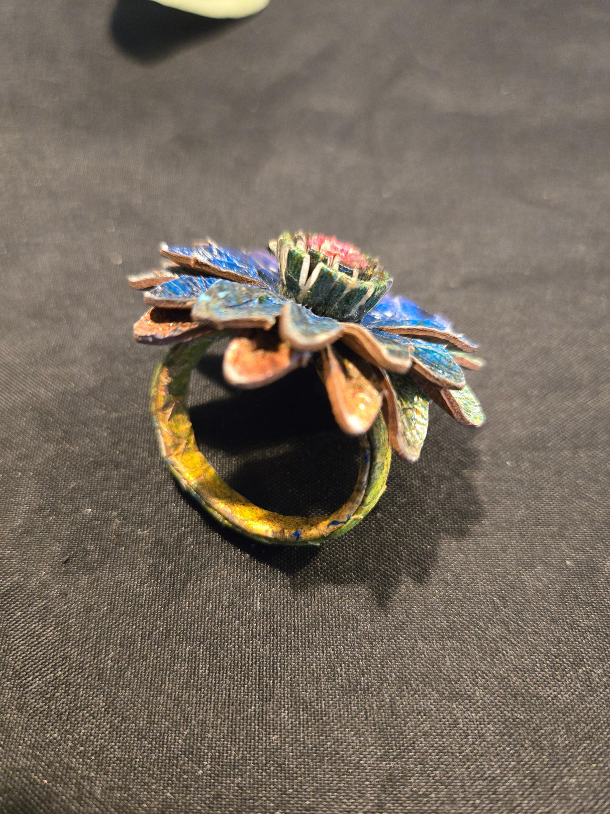 Leather Flower Ring - Ase Origins