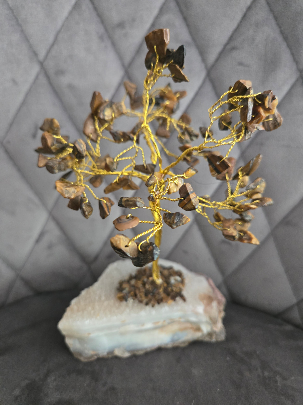 Tiger Eye Gemstone Tree of Life- Small
