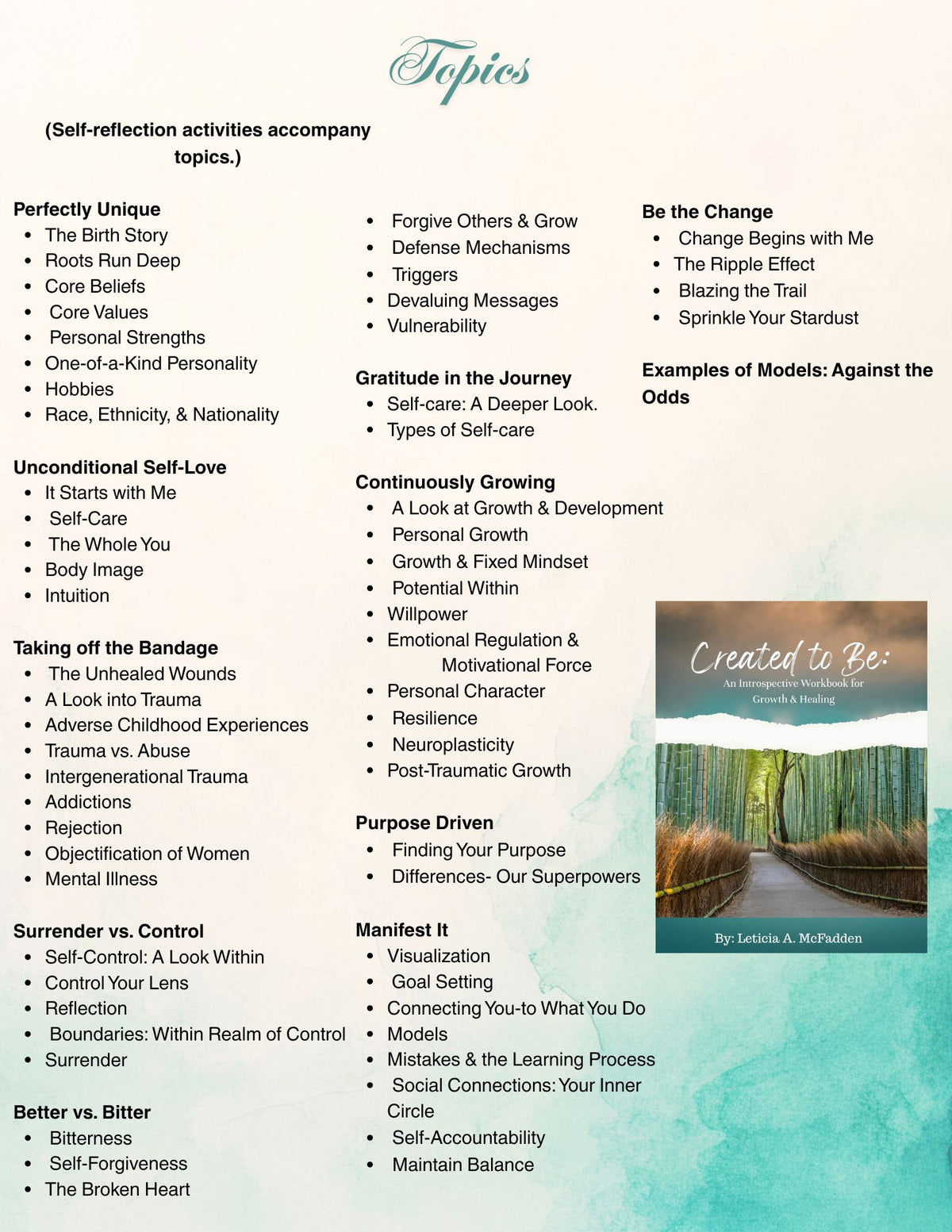 Created to Be: An Introspective Workbook for Growth & Healing (Paperback)