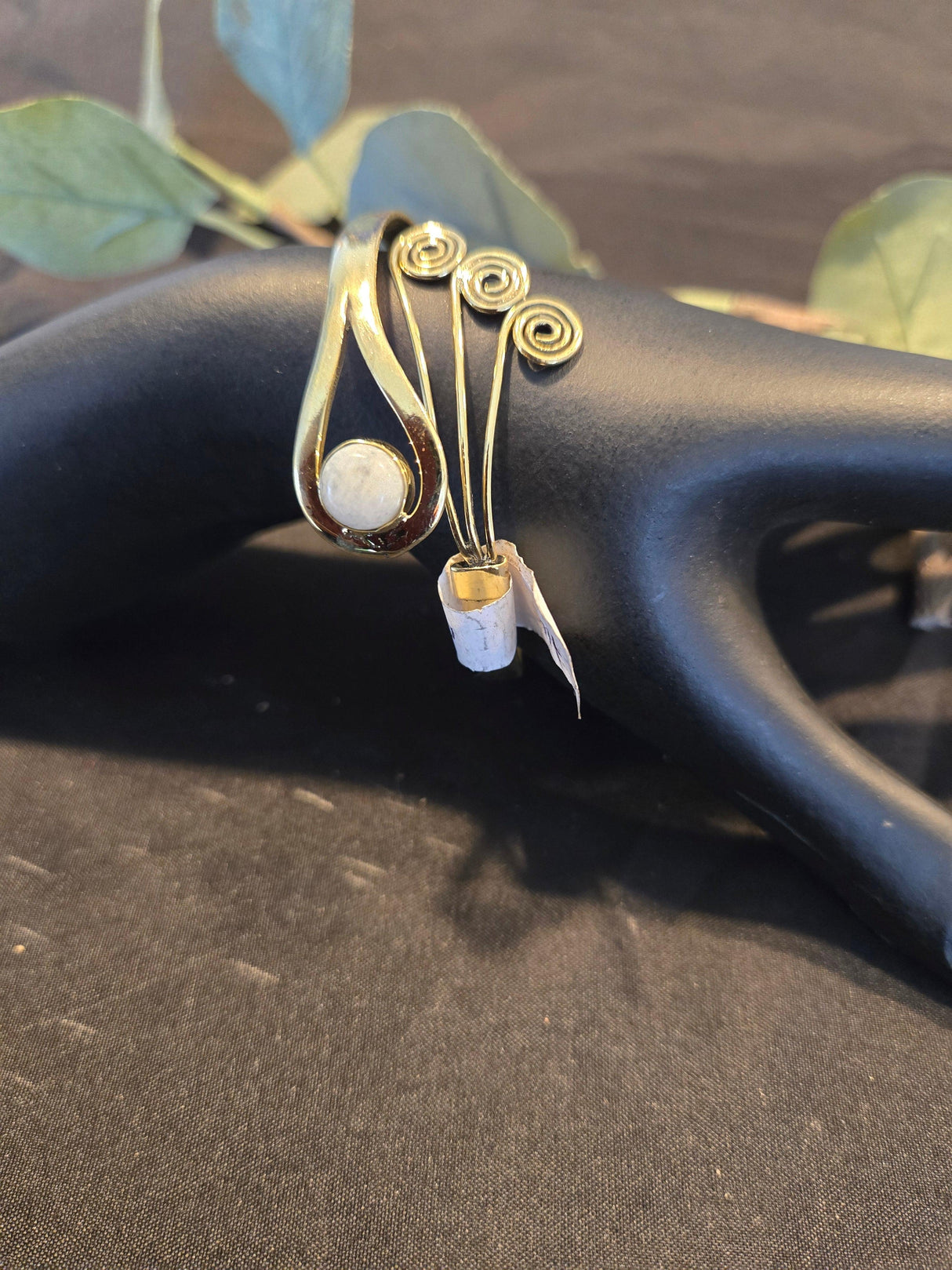 Brass and stone bracelet - Ase Origins