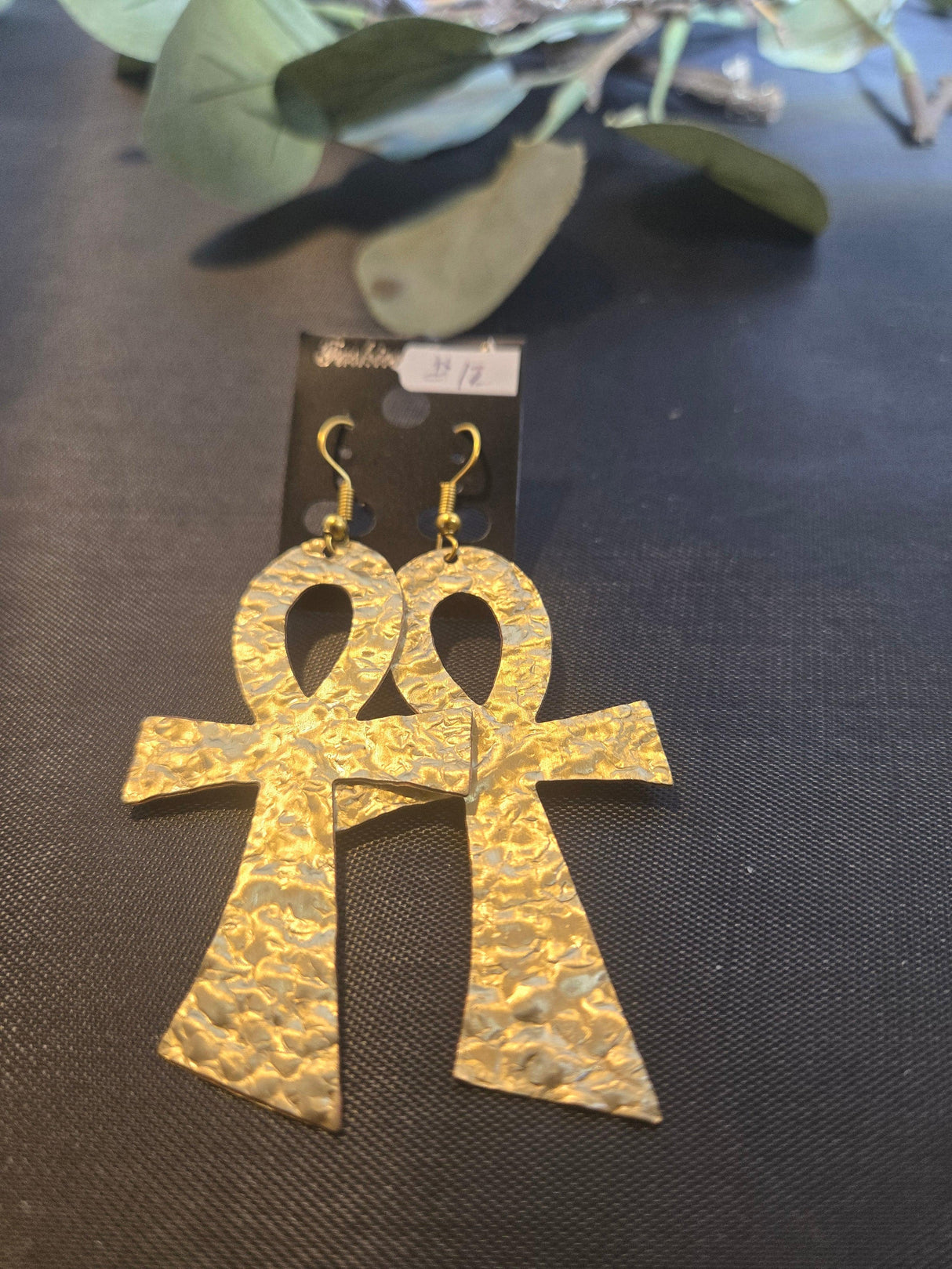 Brass Ankh Earrings - Ase Origins