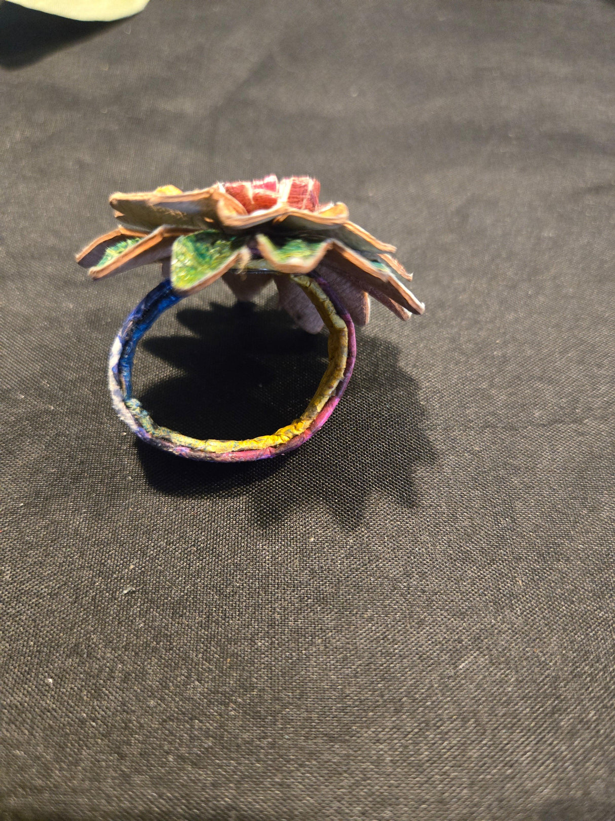 Leather Flower Ring - Ase Origins