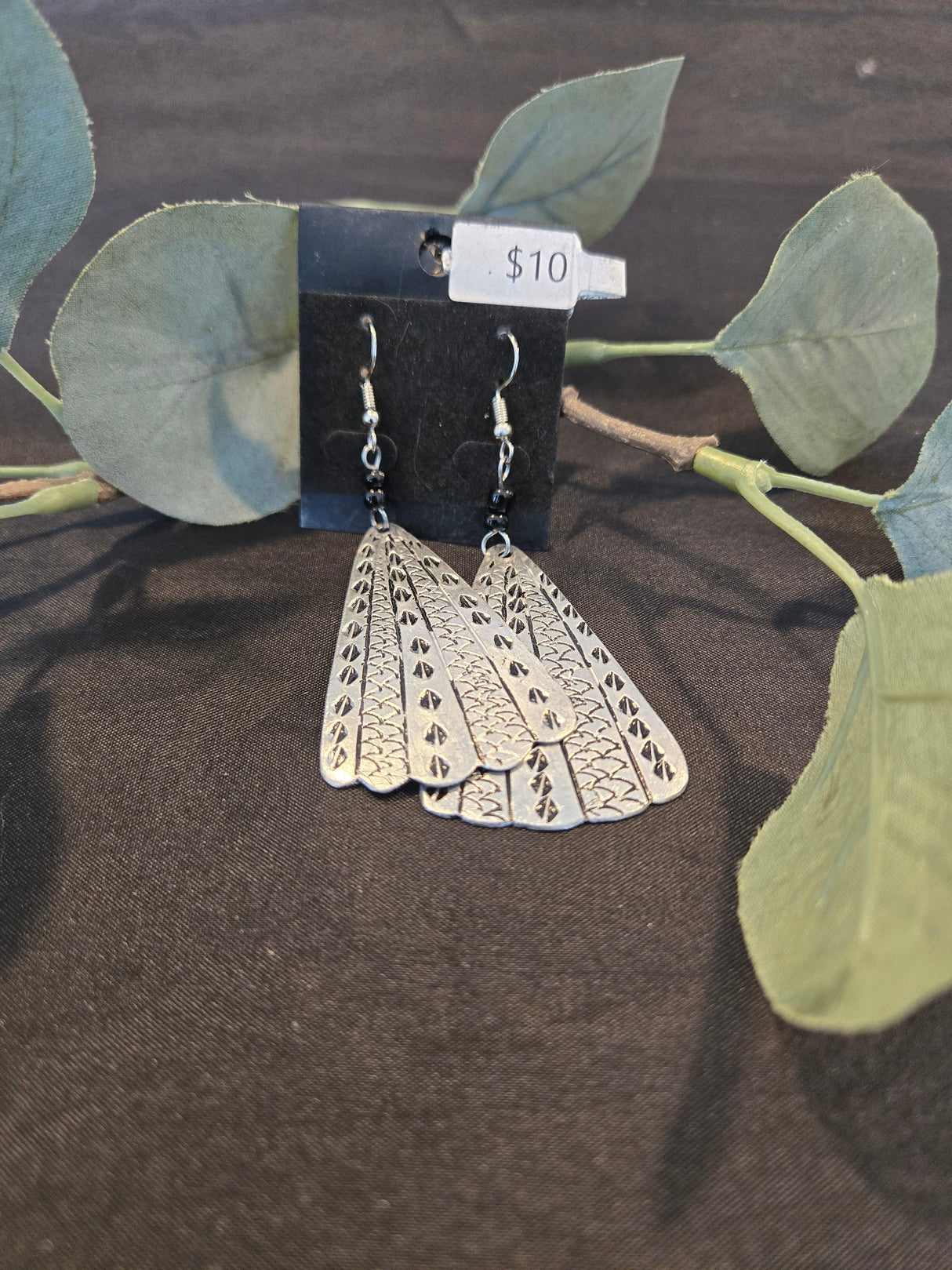 Kenyan Tin Metal Earrings - Ase Origins