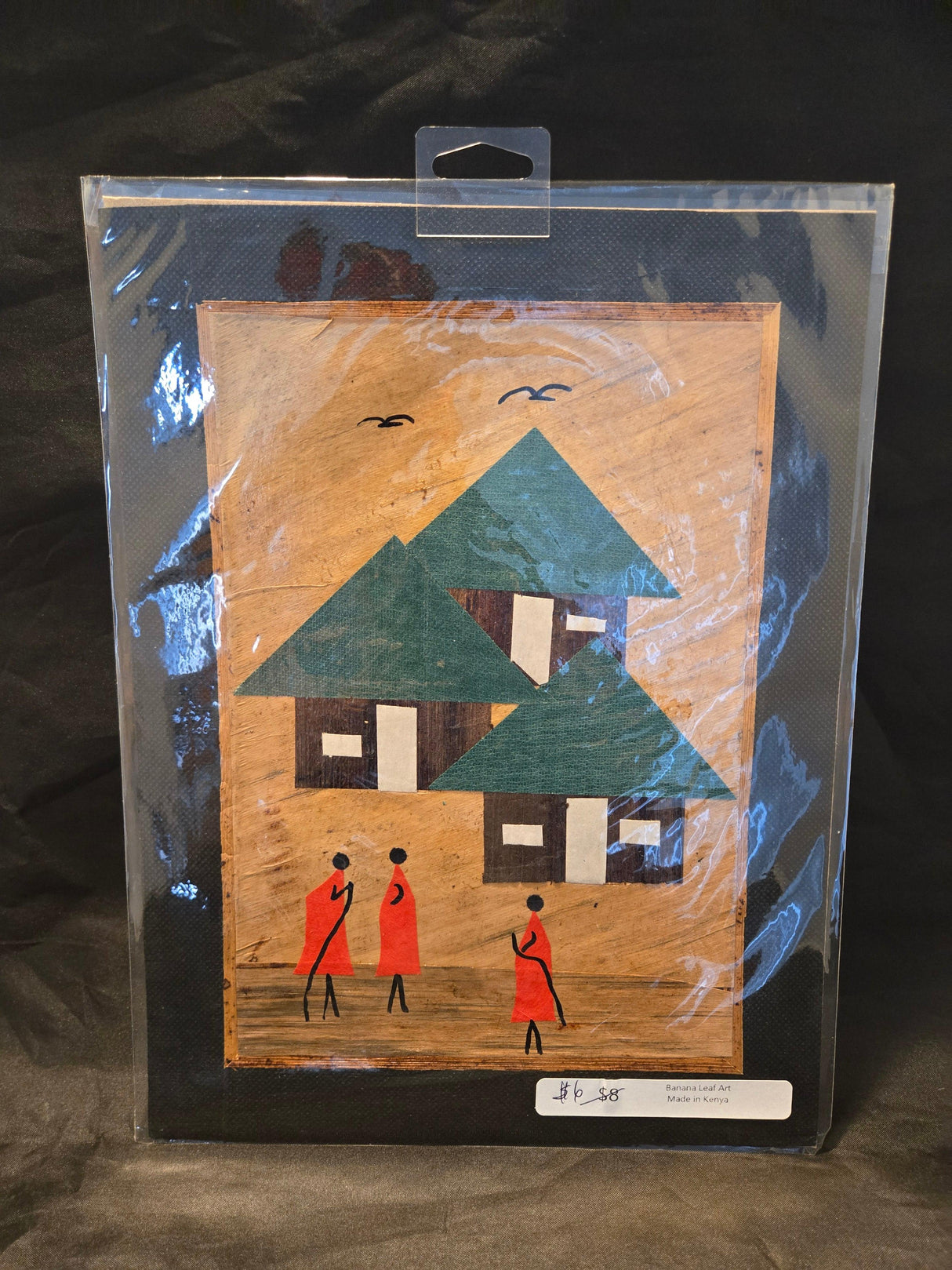 Small African Village Banana Leaf Collage - Ase Origins