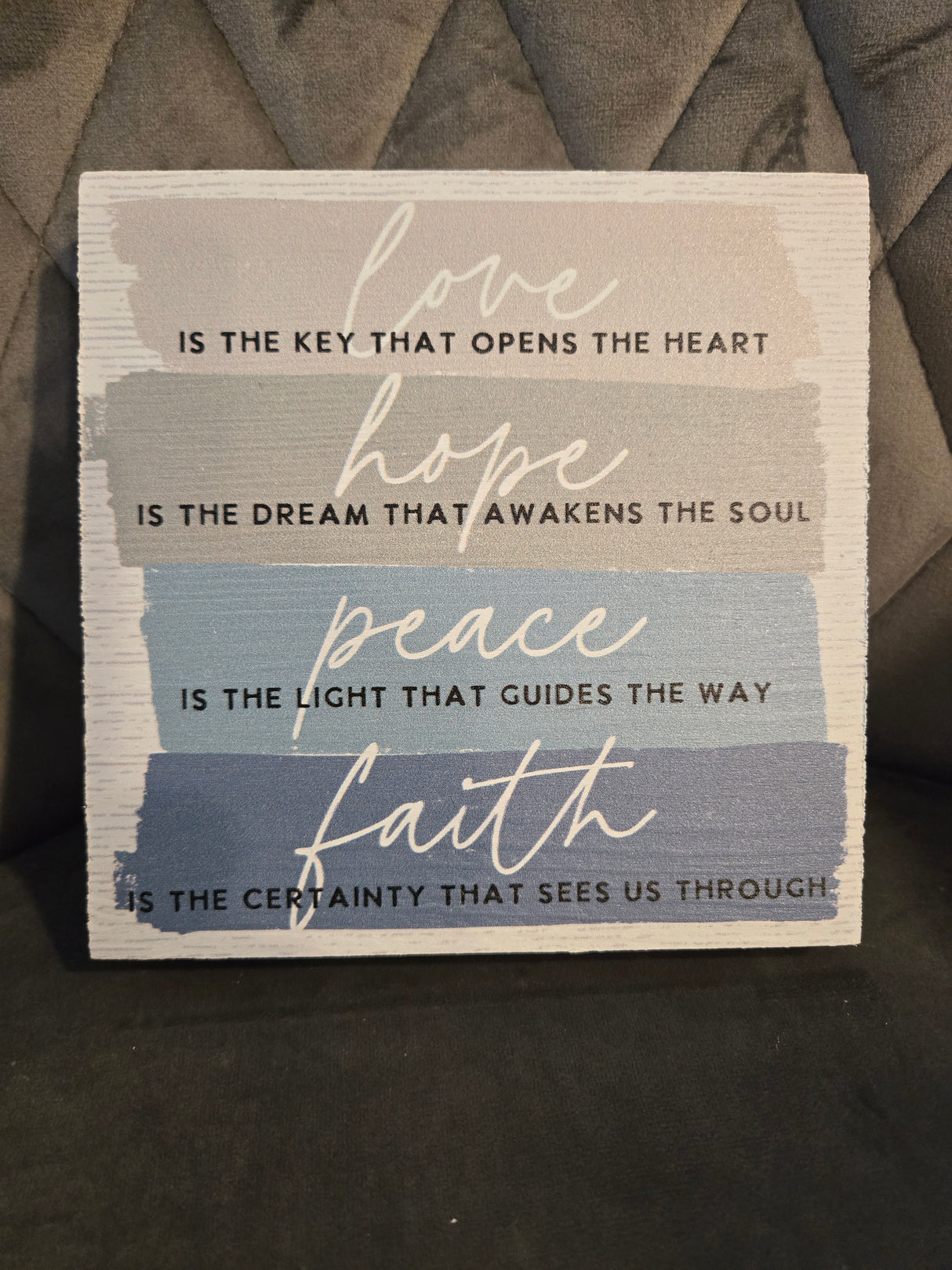 Love is the Key...Wood Square