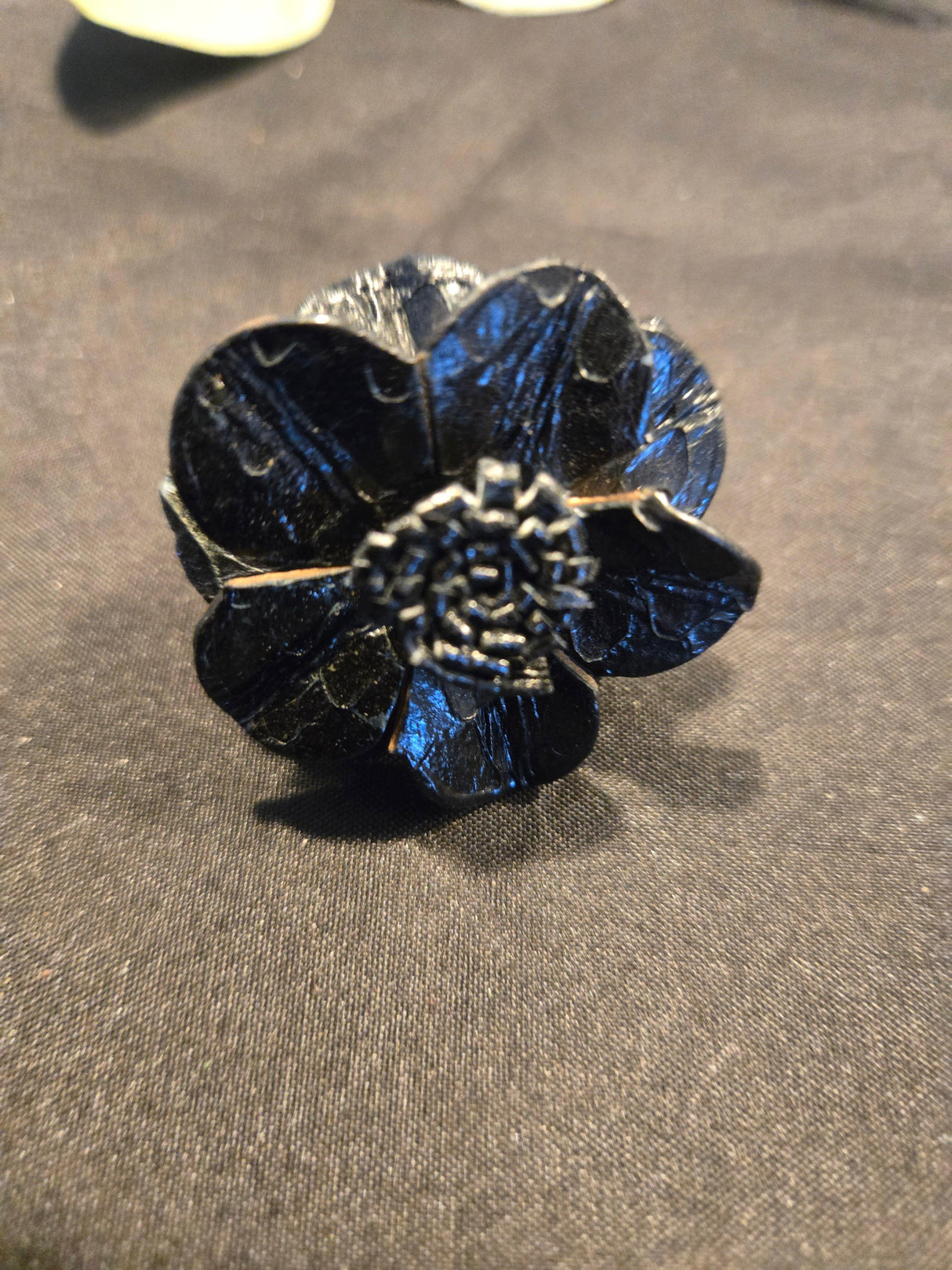 Leather Flower Ring - Ase Origins
