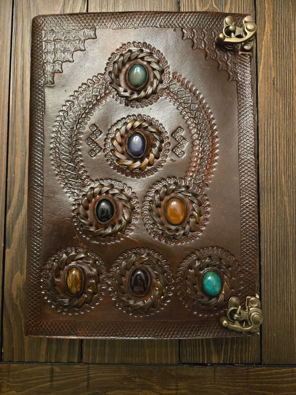 Leather Seven Chakras Journal