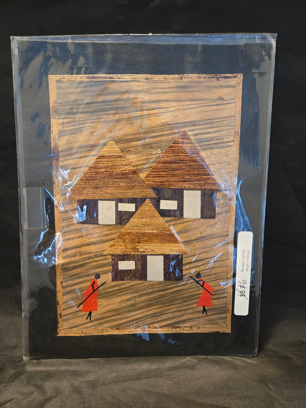 Small African Village Banana Leaf Collage - Ase Origins