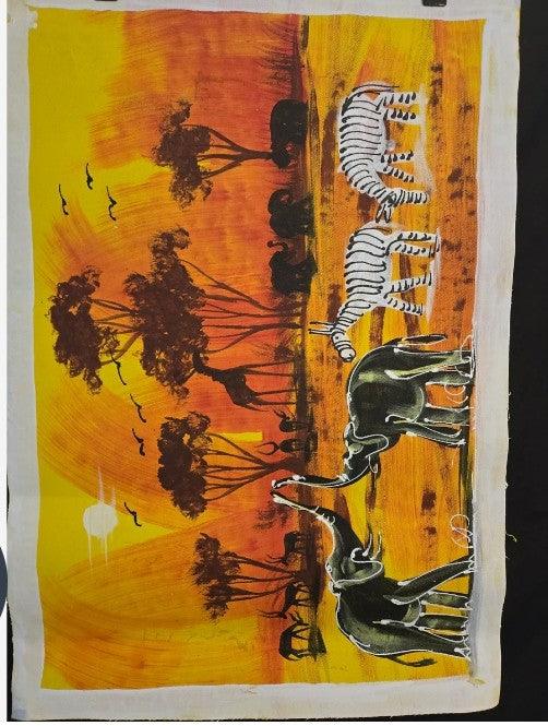 Large Ghanaian Painting - Ase Origins