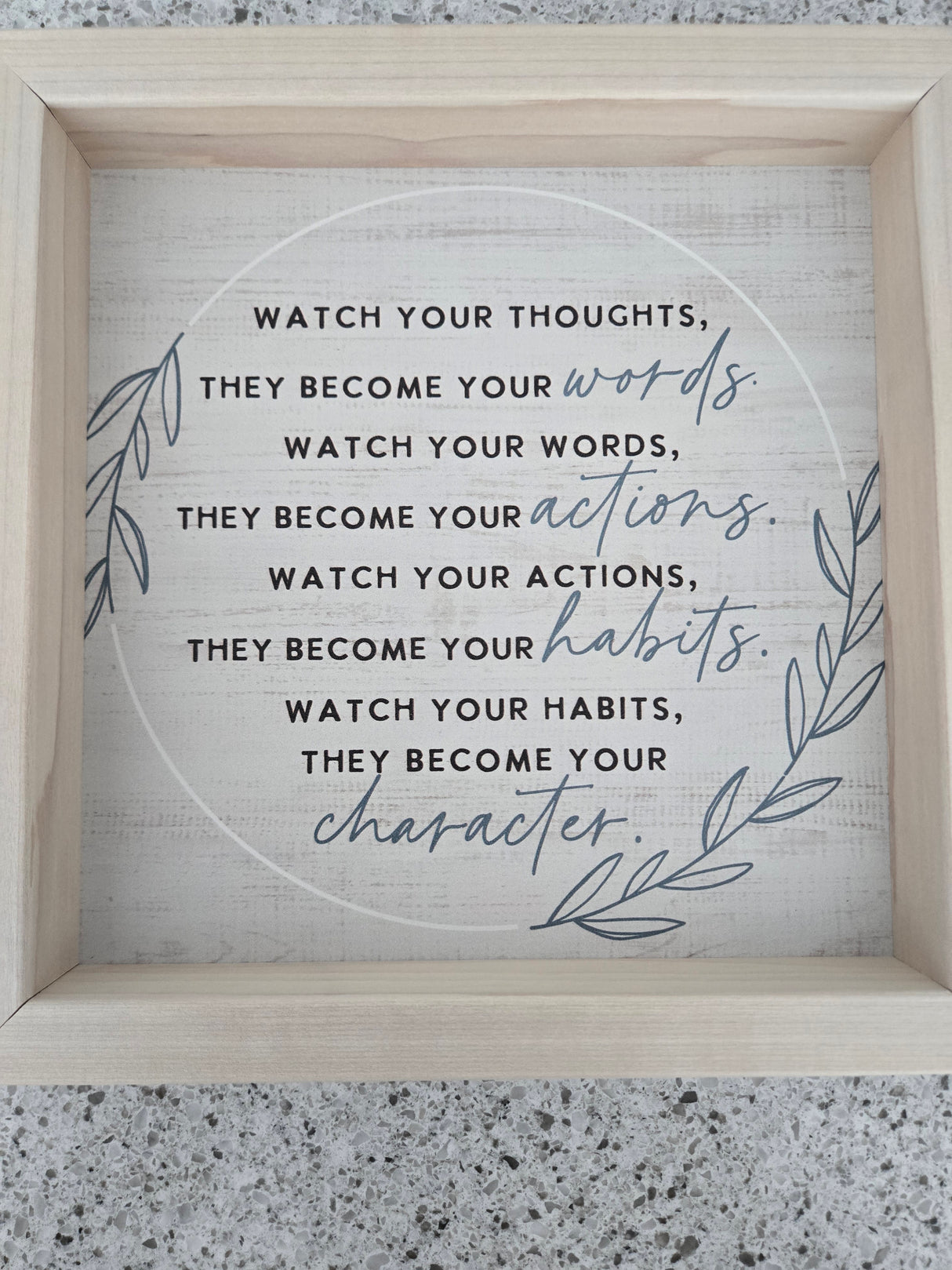 Watch Your Thoughts..Wood Frames