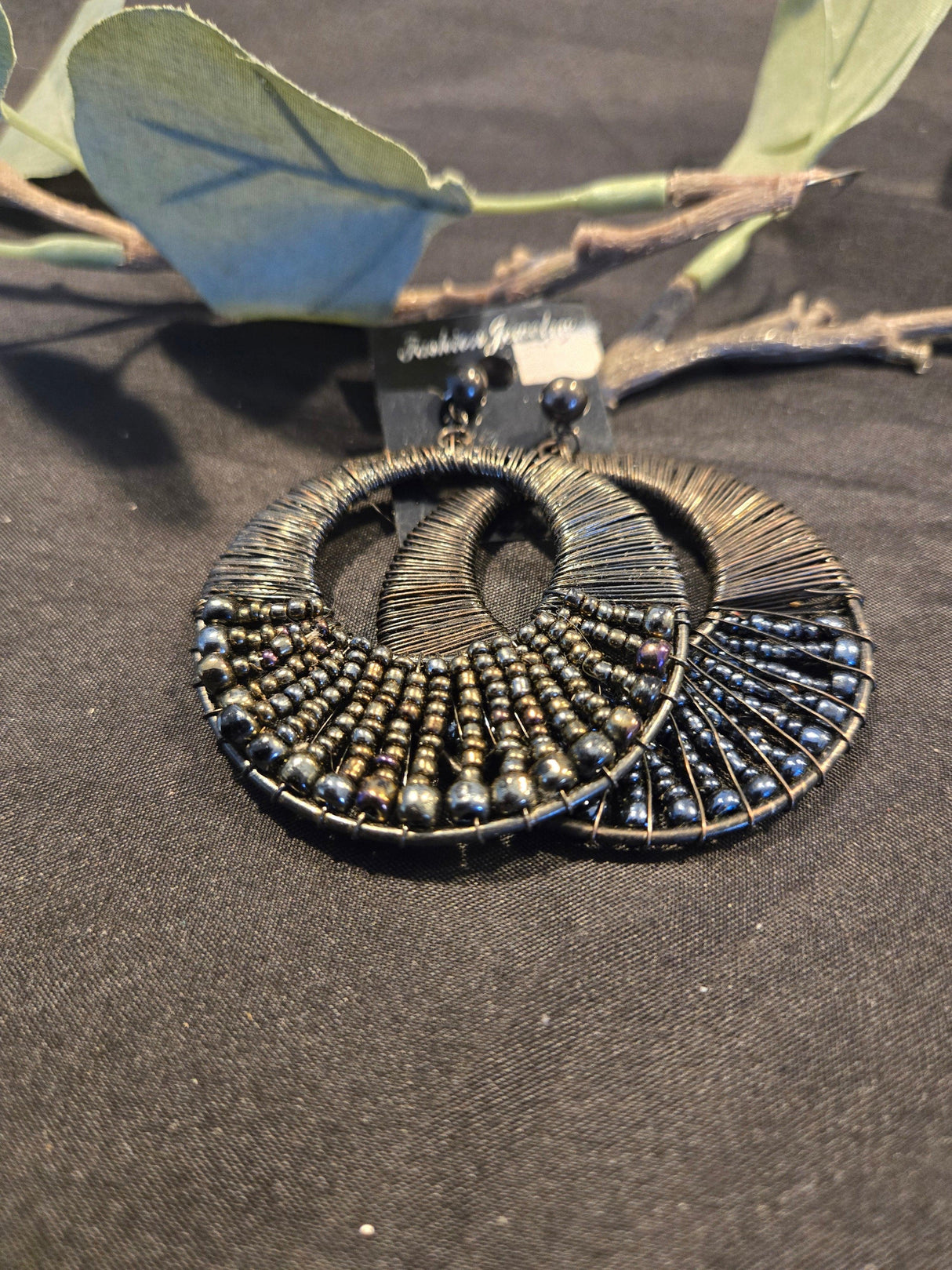 Wrapped wire and beaded Earrings - Ase Origins