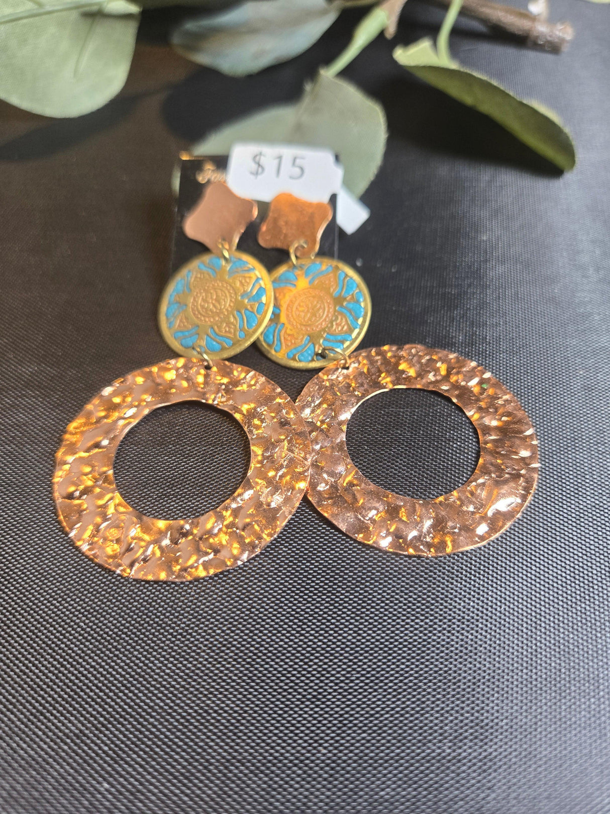 Copper Abstract Earrings - Ase Origins