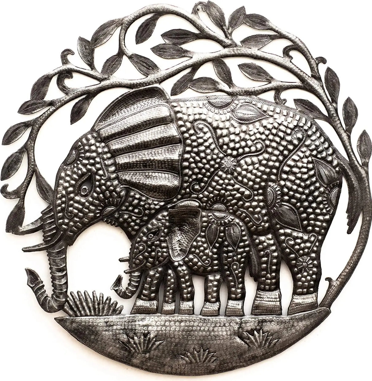 Haitian Metal Elephant Art