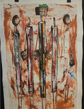 Large Black Togetherness Painting - Ase Origins