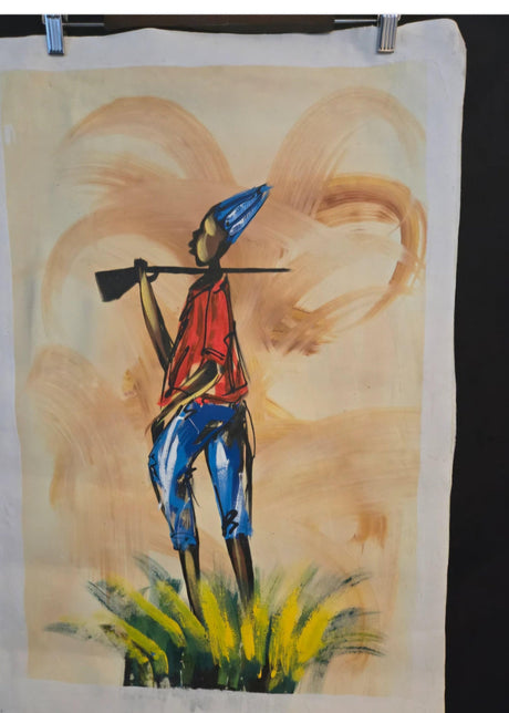 Large Black Hunter Painting #87 - Ase Origins
