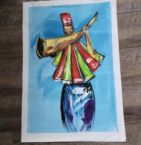 Large Black Musician Painting #9 - Ase Origins