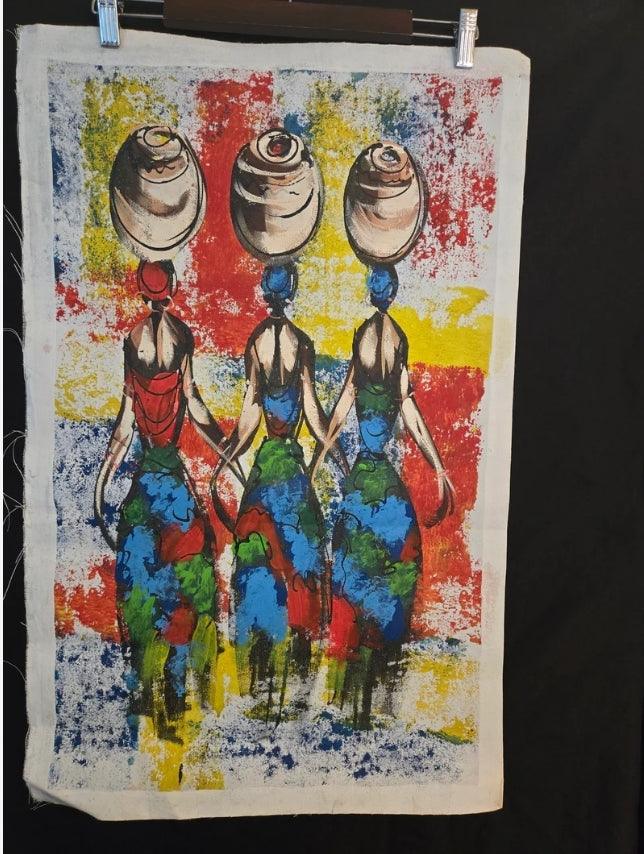 Large Trio of Black Women Painting - Ase Origins