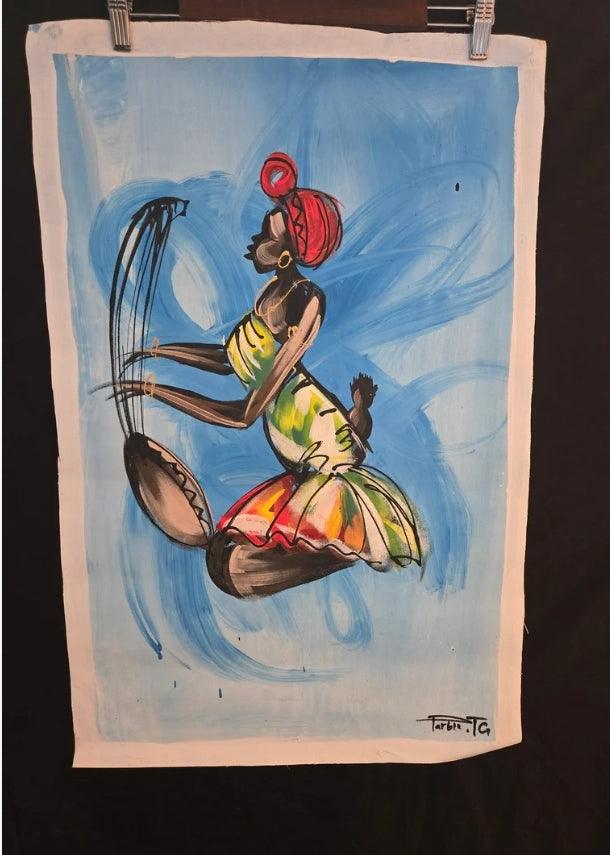 Large Trio of Black Women Painting #83 - Ase Origins