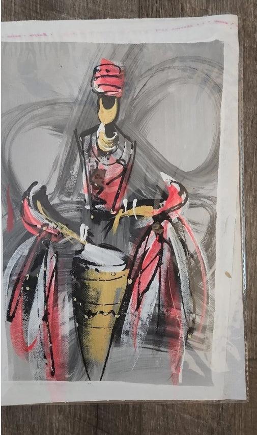 Small Ghanaian Painting - Ase Origins