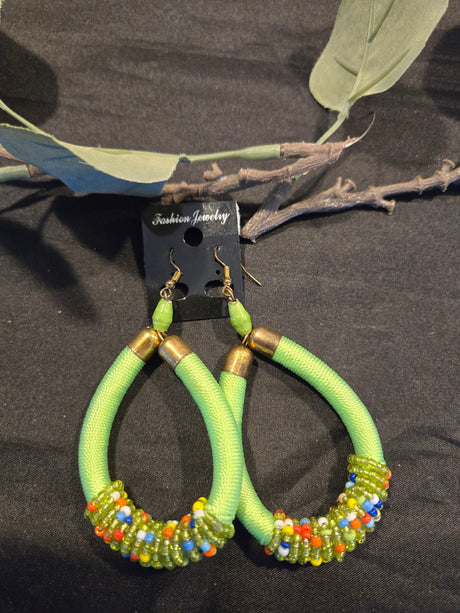 Thread and bead Earrings - Ase Origins