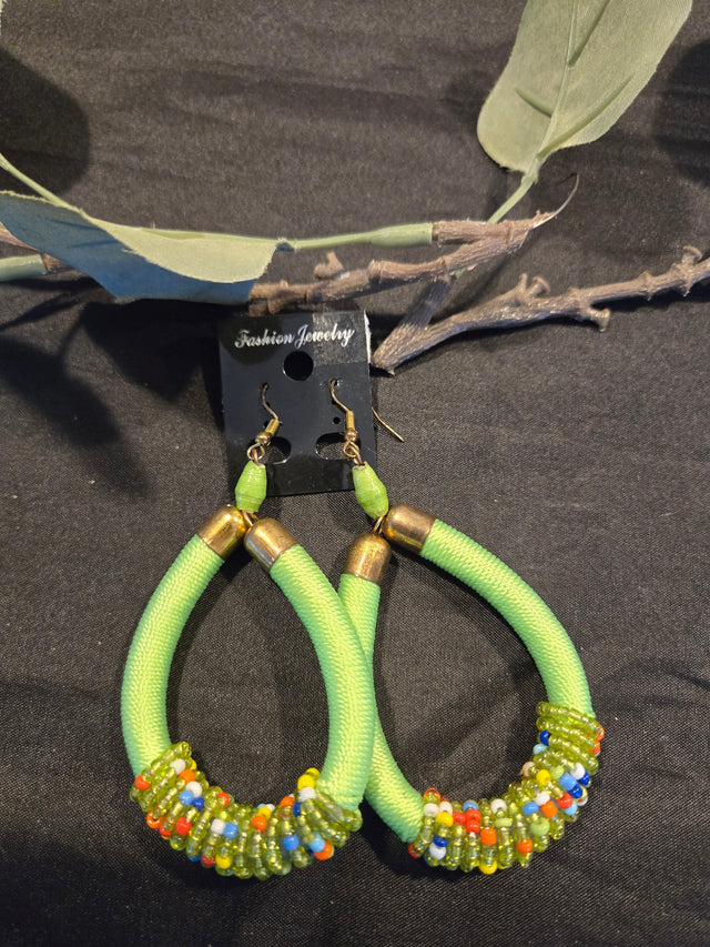 Thread and bead Earrings - Ase Origins