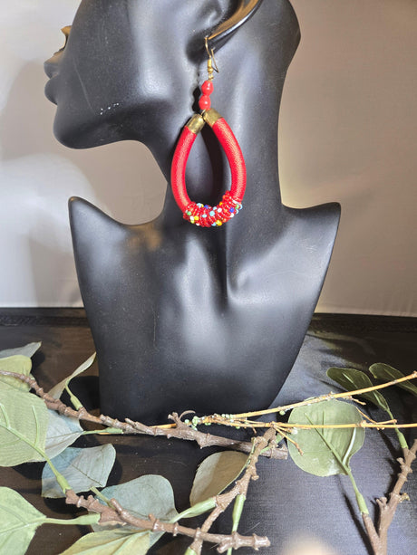 Thread and bead Earrings - Ase Origins