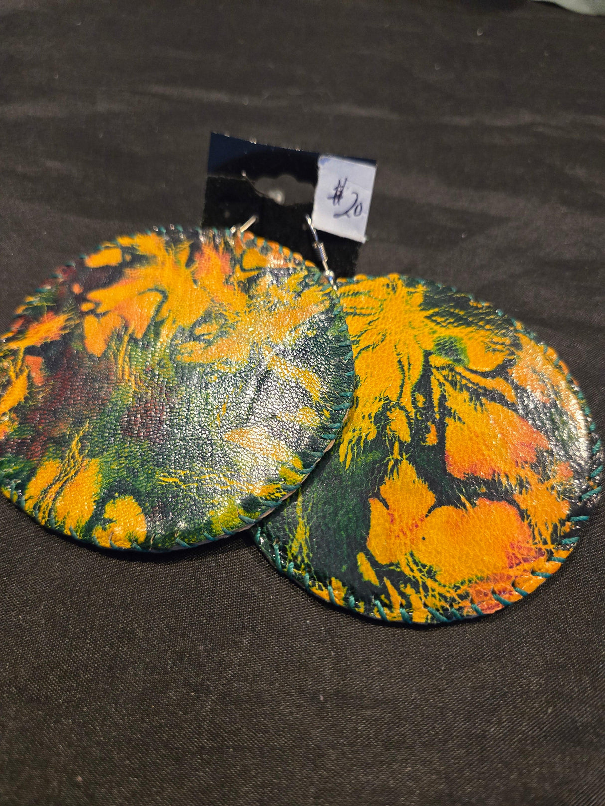 Large leather Earrings - Ase Origins