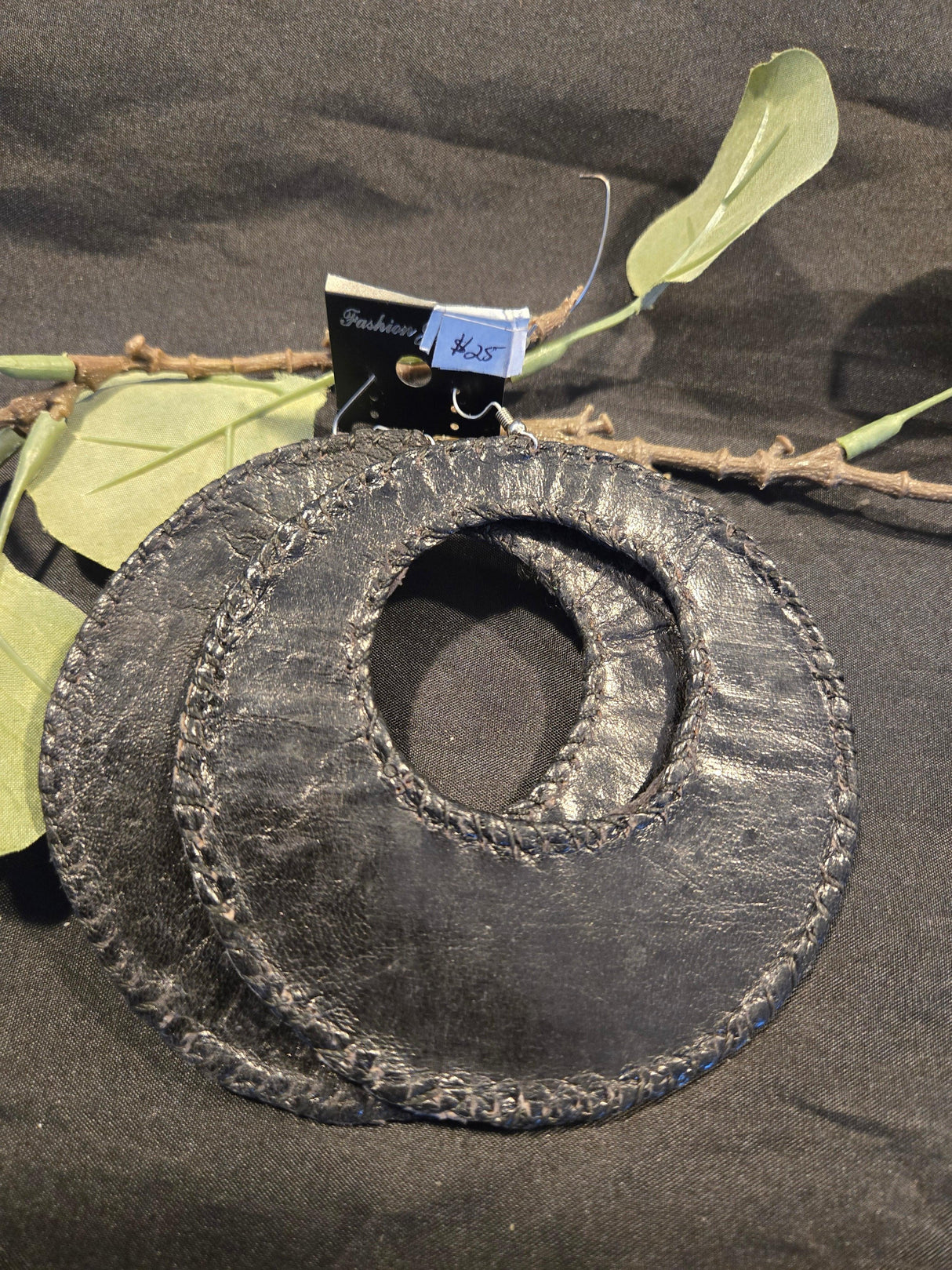 Large leather Earrings - Ase Origins