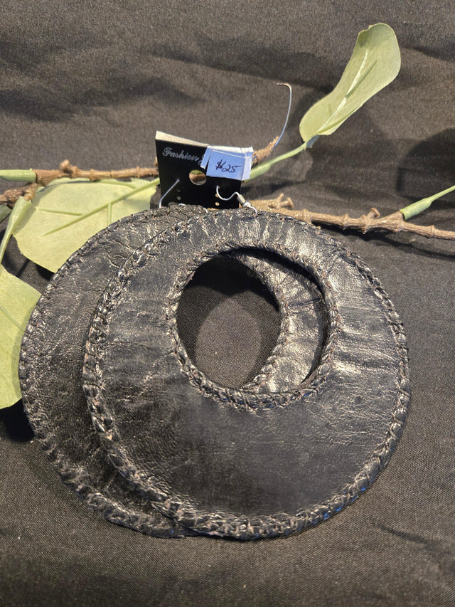Large leather Earrings - Ase Origins
