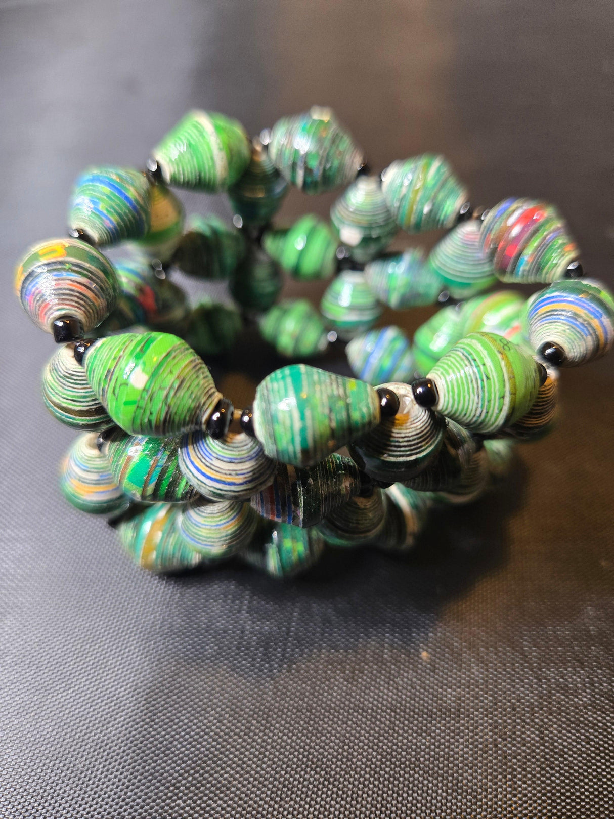 Paper Bead Stretch Bracelet - Ase Origins