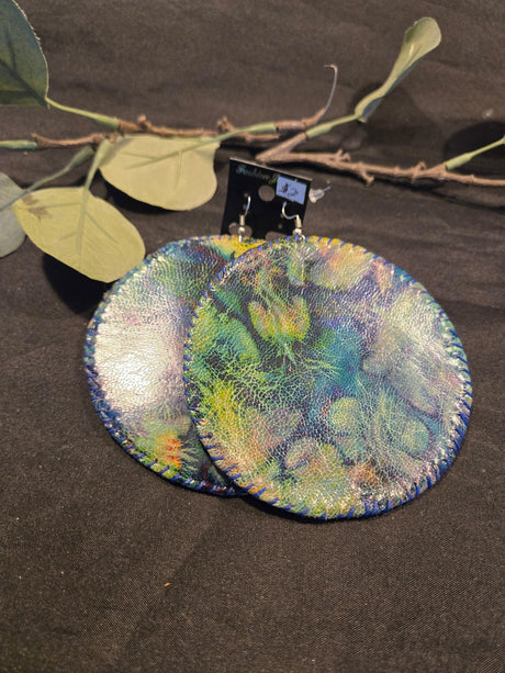 Large leather Earrings - Ase Origins