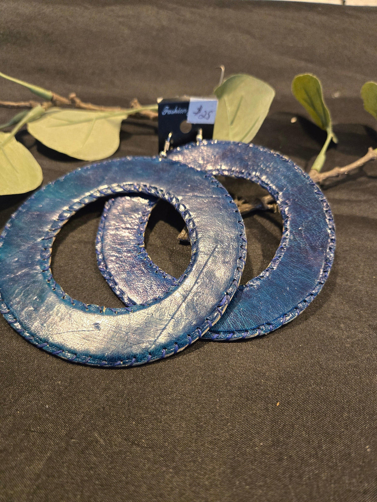 Large leather Earrings - Ase Origins
