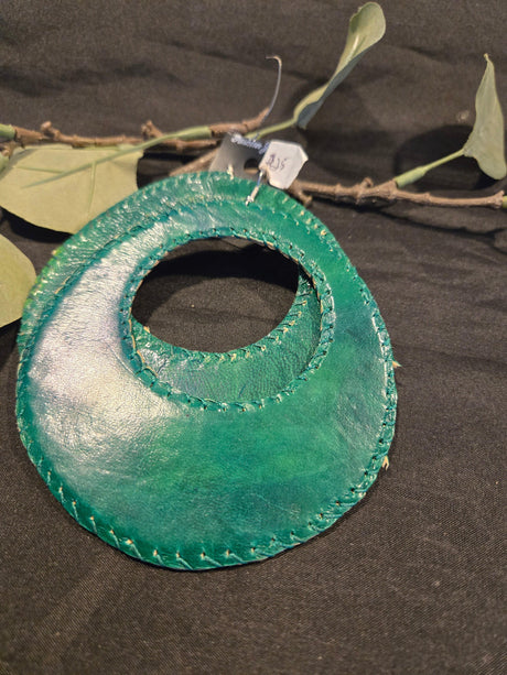 Large leather Earrings - Ase Origins