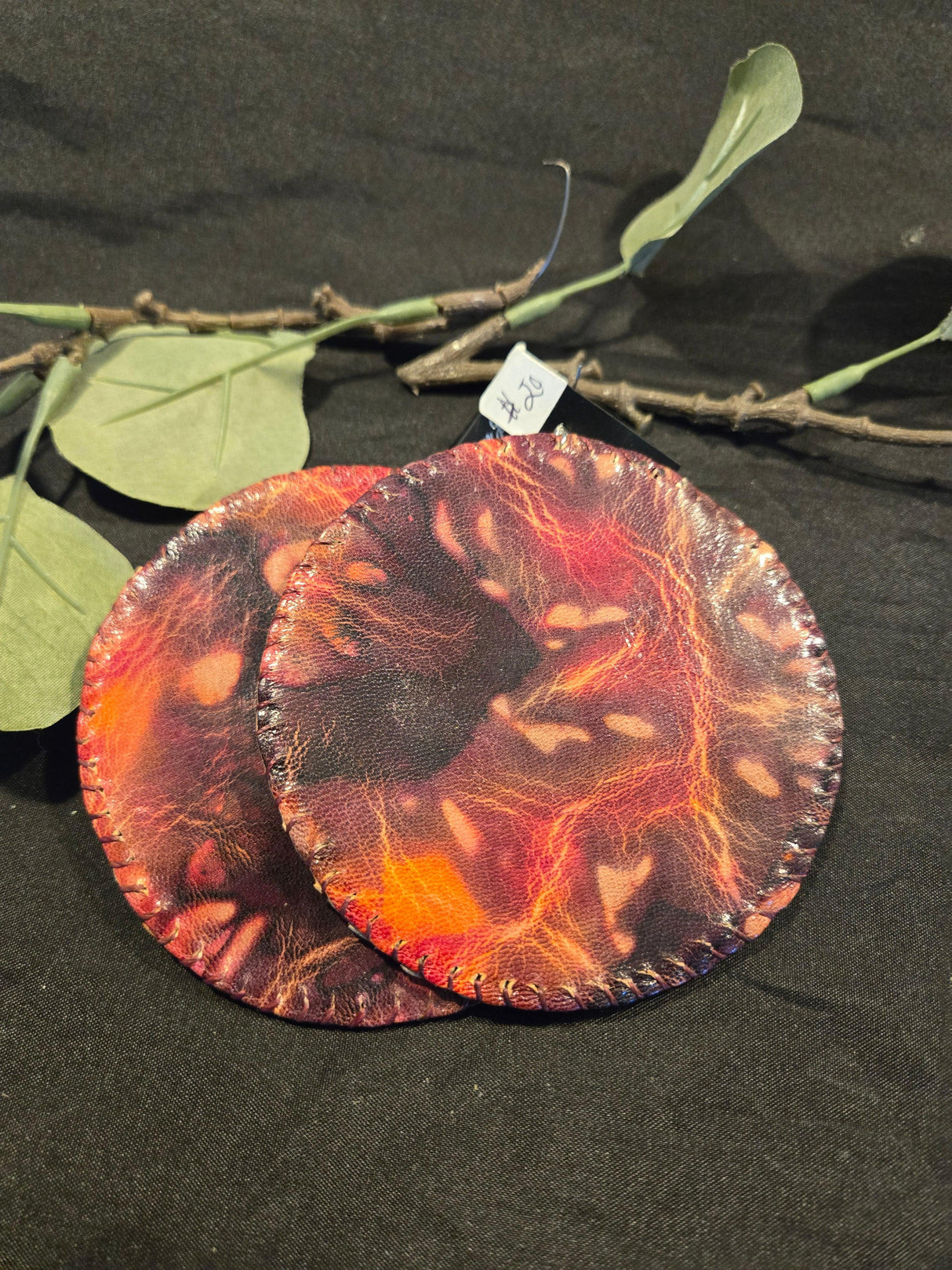Large leather Earrings - Ase Origins